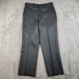 Vintage 1970s Sears Perma-Press Gray Work Pants Men's 33 Short USA Made Slacks